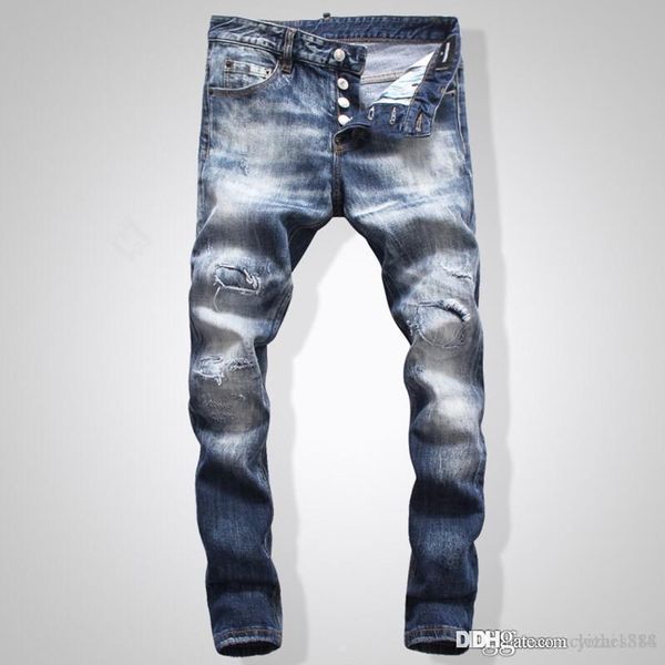 роскошные мужские дизайнерские джинсы повседневные тонкие байкерские джинсы джинсовые коленные отверстия хип-хоп рваные брюки мужские дизайн, Blue
роскошные мужские дизайнерские джинсы повседневные тонкие байкерские джинсы джинсовые коленные отверстия хип-хоп рваные брюки мужские дизайн, Blue