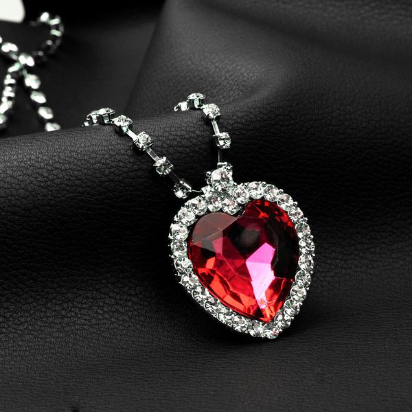 the heart of ocean lover necklace blue&red crystal heart shape pendant jewelry for women ing, Silver
the heart of ocean lover necklace blue&red crystal heart shape pendant jewelry for women ing, Silver
