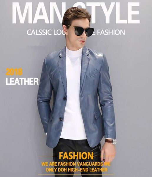 men's fur & faux 2021 autumn men 's leather thin section small suit trend slim england casual handsome spring and blazer, Black
men's fur & faux 2021 autumn men 's leather thin section small suit trend slim england casual handsome spring and blazer, Black