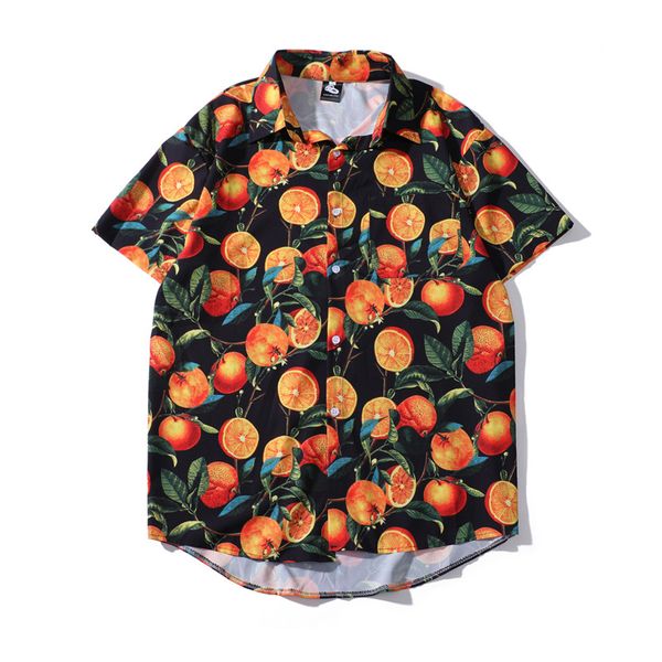 men orange design shirt hawaii beach chemise homme harajuku casual short sleeve quality social fit ng summer clothes, White;black
men orange design shirt hawaii beach chemise homme harajuku casual short sleeve quality social fit ng summer clothes, White;black