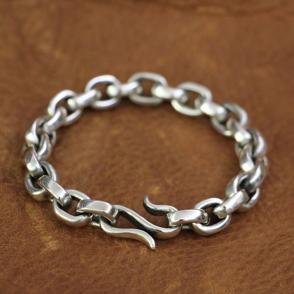 linsion 925 sterling silver fish hook clasp mens chain biker punk bracelet ta140, Black
linsion 925 sterling silver fish hook clasp mens chain biker punk bracelet ta140, Black