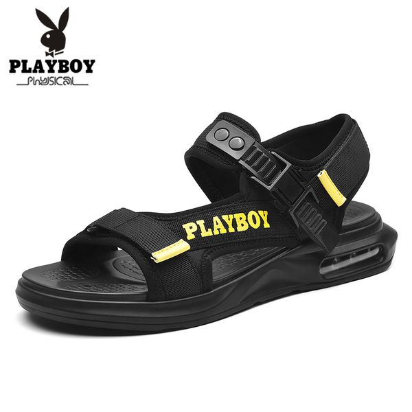 playboy new casual men's sandals summer outdoor beach men sports fashion cool anti-slip water resistance male flats couples shoe, Black
playboy new casual men's sandals summer outdoor beach men sports fashion cool anti-slip water resistance male flats couples shoe, Black
