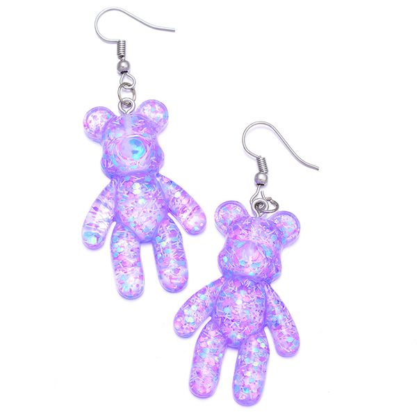 fashion handcraft bear drop earrings for women party jewelry korean multicolor crystal acrylic long earring pendant accessories, Silver
fashion handcraft bear drop earrings for women party jewelry korean multicolor crystal acrylic long earring pendant accessories, Silver
