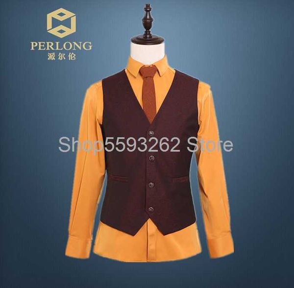 autumn tide slim suit vest men's men's british vest casual professional, Black;white 
autumn tide slim suit vest men's men's british vest casual professional, Black;white