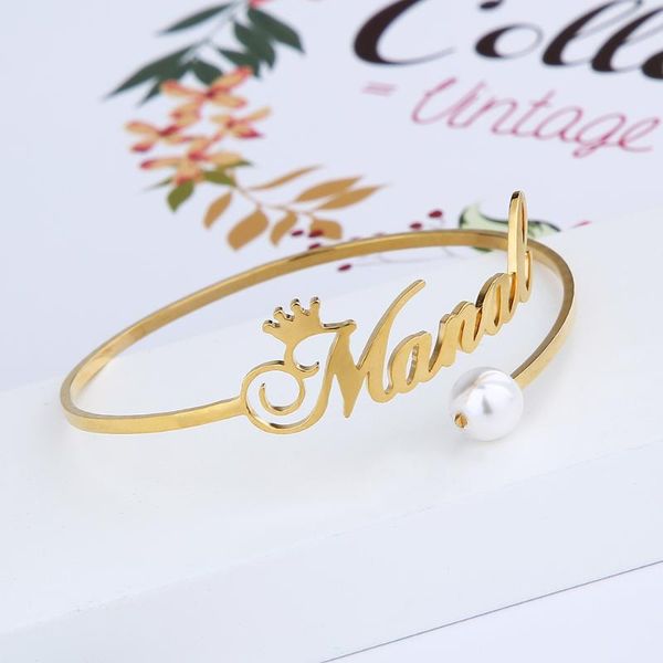 customized name bracelet bangle stainless steel gold personalized pearl bracelets jewelry nameplate gift for women bijoux femme, Black
customized name bracelet bangle stainless steel gold personalized pearl bracelets jewelry nameplate gift for women bijoux femme, Black