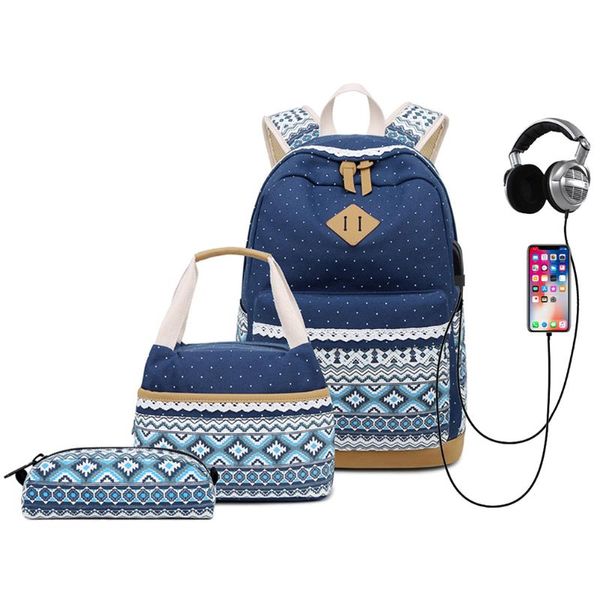 dot-printed canvas backpack set pencil case women school back bags for teenage girls fashion travel female schoolbag backpack
dot-printed canvas backpack set pencil case women school back bags for teenage girls fashion travel female schoolbag backpack
