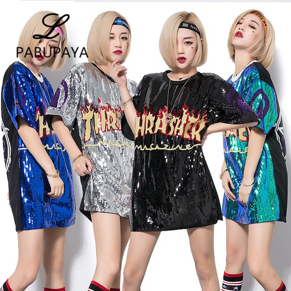 hello528shop jazz fashion new dance costume sequins women loose letter blouse female street performance clothing ladies, White
hello528shop jazz fashion new dance costume sequins women loose letter blouse female street performance clothing ladies, White