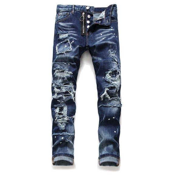 mens distressed ripped blue skinny jeans fashion designer slim fit washed motocycle denim pants panelled hip hop biker trousers
mens distressed ripped blue skinny jeans fashion designer slim fit washed motocycle denim pants panelled hip hop biker trousers