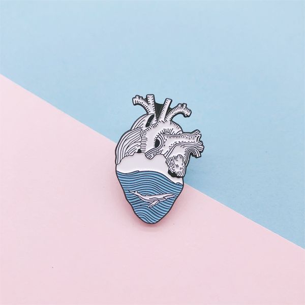 cartoon creative body organ heart enamel brooch blue wave animal fish whale alloy badge cowboy clothes bag pin cute jewelry gift, Gray
cartoon creative body organ heart enamel brooch blue wave animal fish whale alloy badge cowboy clothes bag pin cute jewelry gift, Gray