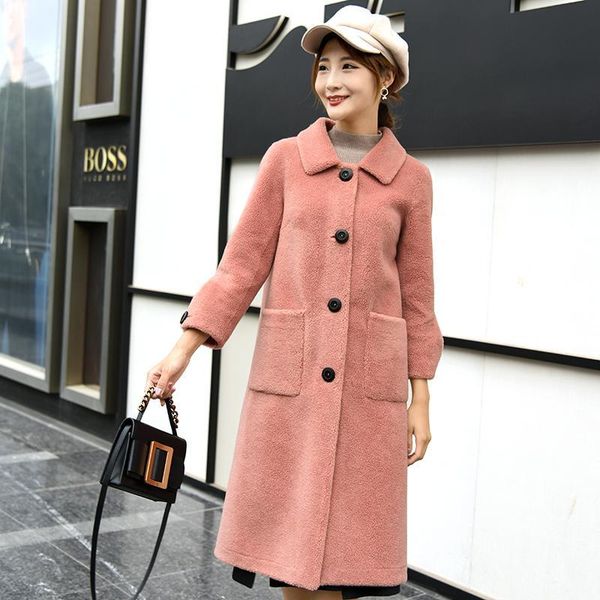 2019 autumn winter women new style real fur coat long natural wool blends sheep shearing fur coat female korean warm jackets z88, Black
2019 autumn winter women new style real fur coat long natural wool blends sheep shearing fur coat female korean warm jackets z88, Black