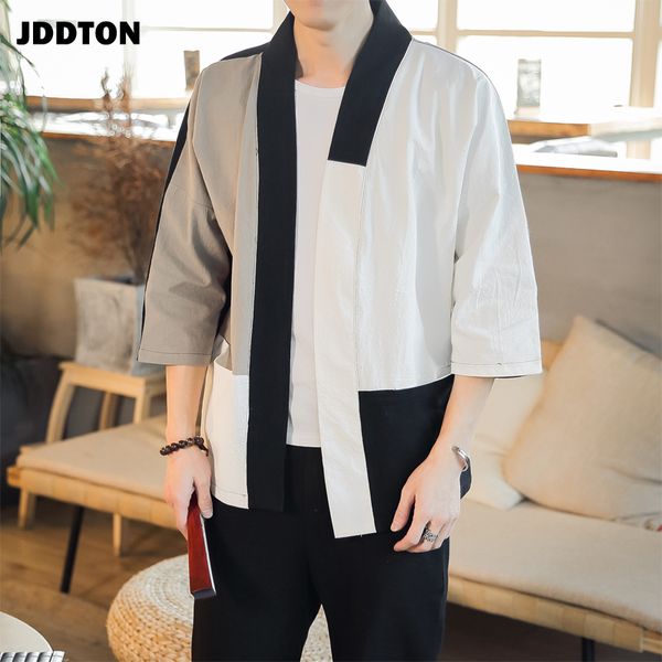 jddton spring men's linen splice kimono fashion loose long cardigan outerwear vintage coats male jackets casual overcoat je079, Black;brown
jddton spring men's linen splice kimono fashion loose long cardigan outerwear vintage coats male jackets casual overcoat je079, Black;brown