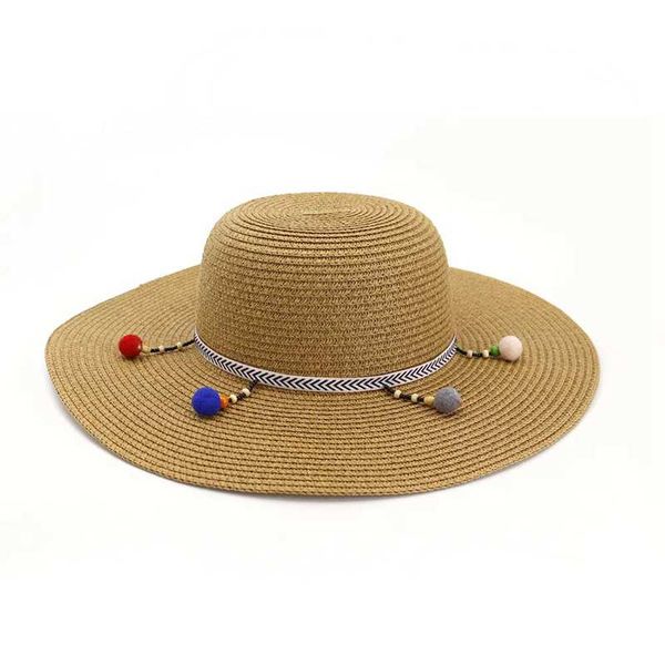 wzcx 2019 fashion new small hair ball pendant straw hat casual tide solid color wide brim beach hat women's cap, Blue;gray
wzcx 2019 fashion new small hair ball pendant straw hat casual tide solid color wide brim beach hat women's cap, Blue;gray