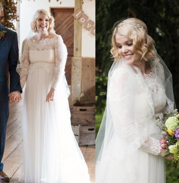 long sleeve maternity wedding dresses 2021 new designer custom floor length empire waist lace tulle beach bridal gowns robe de mariage w1009, White
long sleeve maternity wedding dresses 2021 new designer custom floor length empire waist lace tulle beach bridal gowns robe de mariage w1009, White