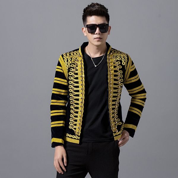 male black gold court dress jacket blazers nightclub bar singer costume men wedding groom host stage wear slim coat 2018 autumn, White;black
male black gold court dress jacket blazers nightclub bar singer costume men wedding groom host stage wear slim coat 2018 autumn, White;black