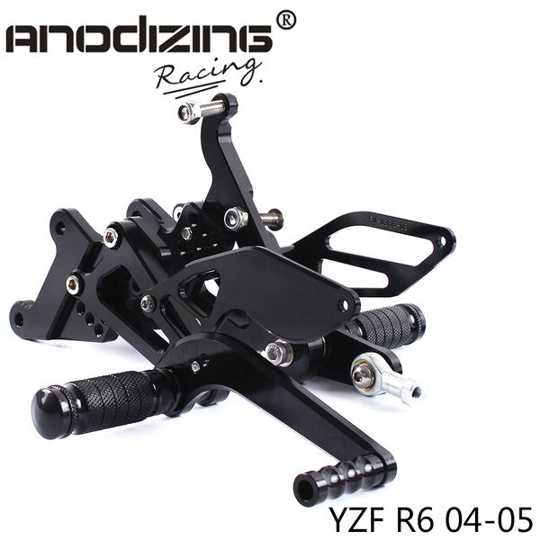 full cnc aluminum motorcycle adjustable rearsets rear sets foot pegs for yamaha yzf r6 2004 - 2005
full cnc aluminum motorcycle adjustable rearsets rear sets foot pegs for yamaha yzf r6 2004 - 2005
