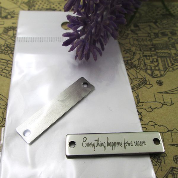 40pcs--"everything happens for a reason connector"stainless steel charms more style for choosing diy charms pendants for necklace, Bronze;silver
40pcs--"everything happens for a reason connector"stainless steel charms more style for choosing diy charms pendants for necklace, Bronze;silver