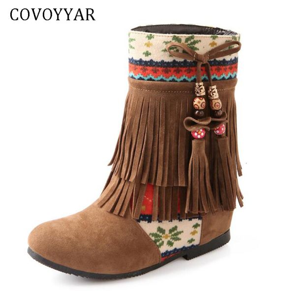covoyyar 2019 autumn winter women ankle boots fringe print moccasins hidden wedge tassel lady flats boots plus size wbs410, Black
covoyyar 2019 autumn winter women ankle boots fringe print moccasins hidden wedge tassel lady flats boots plus size wbs410, Black