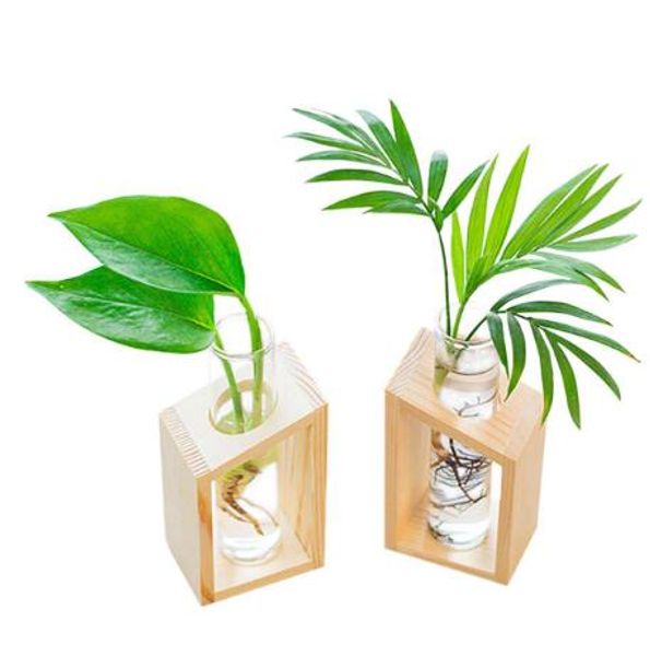 Hot Sale Crystal Glass Test Tube Vase in Wooden Stand Flower Pots for Hydroponic Plants Home Garden Decoration
Hot Sale Crystal Glass Test Tube Vase in Wooden Stand Flower Pots for Hydroponic Plants Home Garden Decoration
