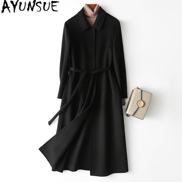 ayunsue double side wool coat female jacket autumn winter jacket women woolen coats and jackets women korean long my3892, Black
ayunsue double side wool coat female jacket autumn winter jacket women woolen coats and jackets women korean long my3892, Black
