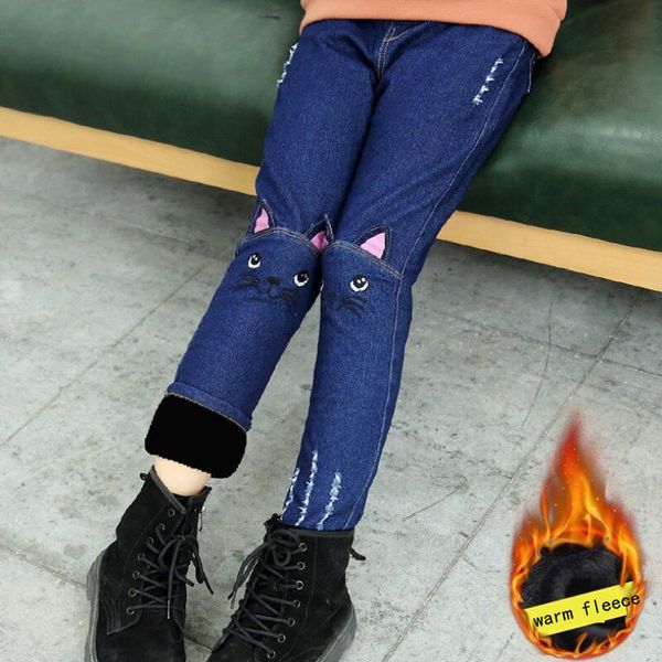 2019 winter new arrival girls fashion warm fleece denim jeans kids warm trousers, Blue
2019 winter new arrival girls fashion warm fleece denim jeans kids warm trousers, Blue