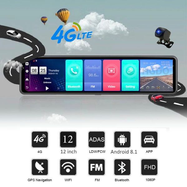 2020 hgdo 12'' 4g car dvr android 8.1 adas rear view mirror camera fhd 1080p wifi gps dash cam registrar video recorder 2g+32g
2020 hgdo 12'' 4g car dvr android 8.1 adas rear view mirror camera fhd 1080p wifi gps dash cam registrar video recorder 2g+32g