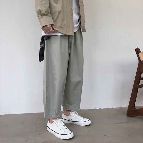 2019 summer men's leisure cotton casual pants male wide leg pants light green/black color loose fashion trousers size m-2xl
2019 summer men's leisure cotton casual pants male wide leg pants light green/black color loose fashion trousers size m-2xl