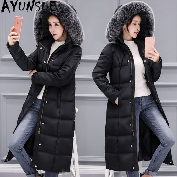 ayunsue winter duck down jacket women long coat hooded warm puffer jacket women's jackets korean doudoune femme hiver k-7020, Black
ayunsue winter duck down jacket women long coat hooded warm puffer jacket women's jackets korean doudoune femme hiver k-7020, Black
