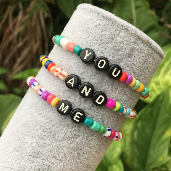 candy color enameled black letter ,tenuous colorful tile bead bracelet, handmade enamel bracelet metal bracelet jewelry present
candy color enameled black letter ,tenuous colorful tile bead bracelet, handmade enamel bracelet metal bracelet jewelry present