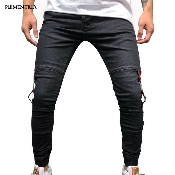 puimentiua 2019 mens ripped jeans male stretchy ripped skinny biker pants slim fit straight hip hop frayed denim trousers homme, Blue
puimentiua 2019 mens ripped jeans male stretchy ripped skinny biker pants slim fit straight hip hop frayed denim trousers homme, Blue
