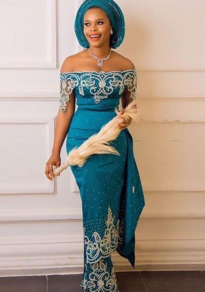 aso ebi teal mermaid evening dress 2020 off the shoulder beaded lace applique embroidery prom dresses african nigeria plus size party gowns, Black;red
aso ebi teal mermaid evening dress 2020 off the shoulder beaded lace applique embroidery prom dresses african nigeria plus size party gowns, Black;red