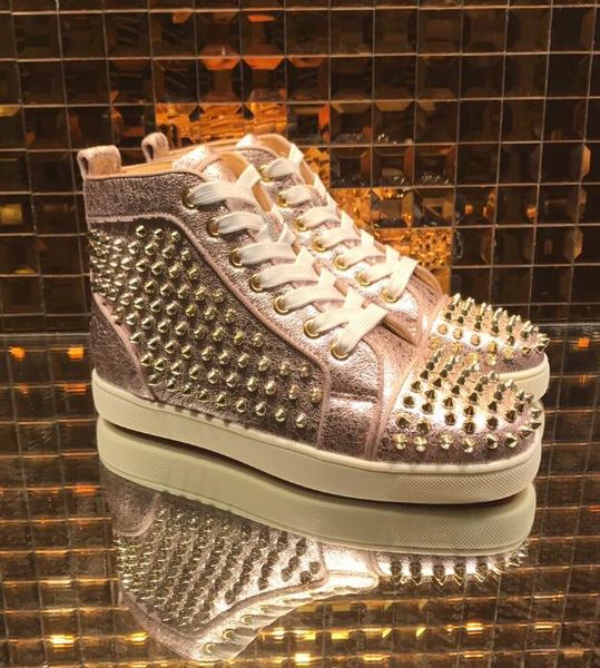 spiked leather mens luxury red bottom orlato brand high man high sneaker leisure trainer footwear,party wedding, Black
spiked leather mens luxury red bottom orlato brand high man high sneaker leisure trainer footwear,party wedding, Black