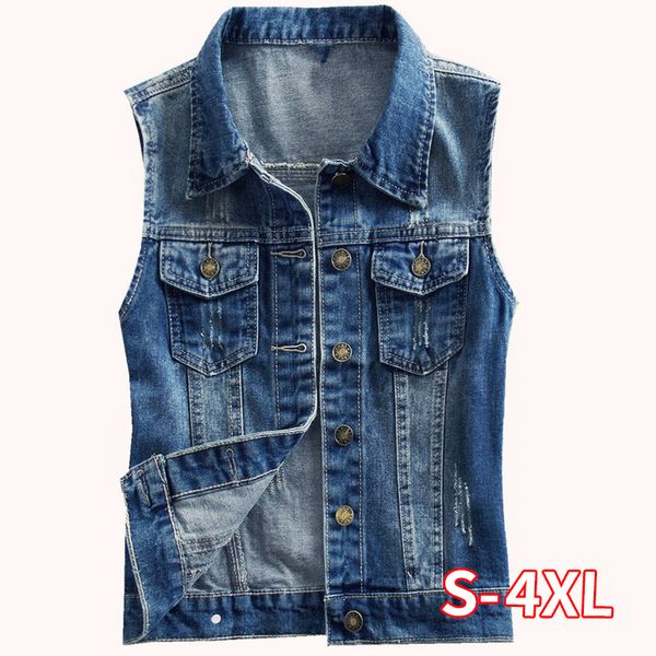 female denim vest new spring autumn vests vintage jeans vest short cotton plus size 4xl women clothing casual jean coat, Black;white
female denim vest new spring autumn vests vintage jeans vest short cotton plus size 4xl women clothing casual jean coat, Black;white