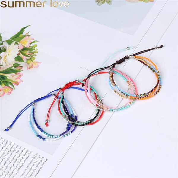 new bohemian handwoven weave beaded bracelets multi-layer colorful retro rice adjustable rope ethnic bracelet bangles wholesale jewelry, Golden;silver
new bohemian handwoven weave beaded bracelets multi-layer colorful retro rice adjustable rope ethnic bracelet bangles wholesale jewelry, Golden;silver