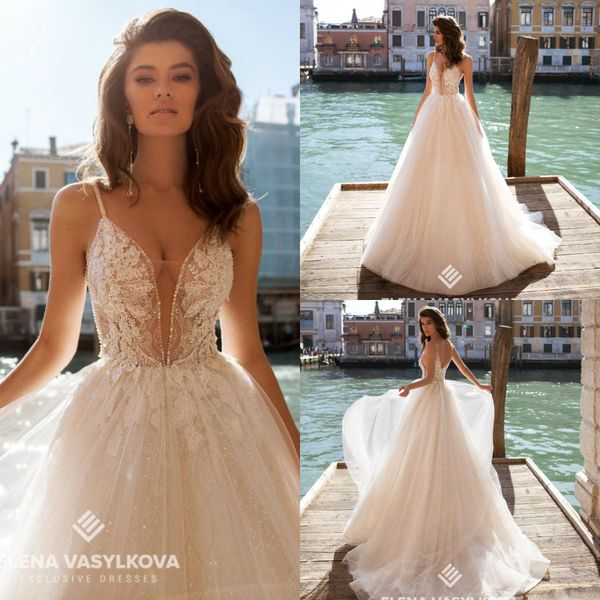 lace 2020 beach wedding dresses deep v neck beaded appliqued glitter boho bridal gowns a line sweep train bohemian wedding dress, White
lace 2020 beach wedding dresses deep v neck beaded appliqued glitter boho bridal gowns a line sweep train bohemian wedding dress, White