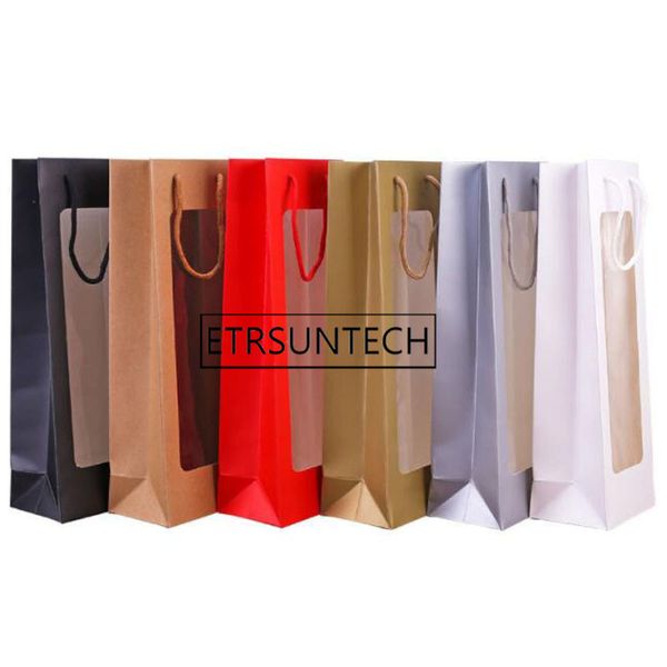100pcs kraft gift cosmetic make up packaging bag with window bottle of white and red wine holder for party wedding decorations
100pcs kraft gift cosmetic make up packaging bag with window bottle of white and red wine holder for party wedding decorations