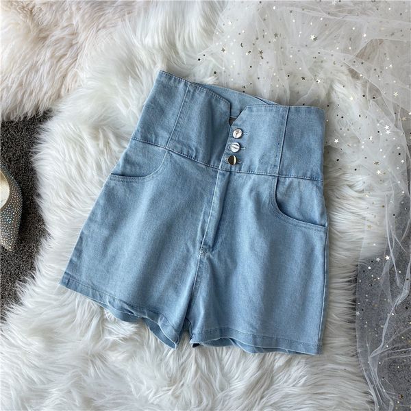 summer ultra-high waist denim shorts women's retro slimming all-match loose wide leg shorts pants, Blue
summer ultra-high waist denim shorts women's retro slimming all-match loose wide leg shorts pants, Blue