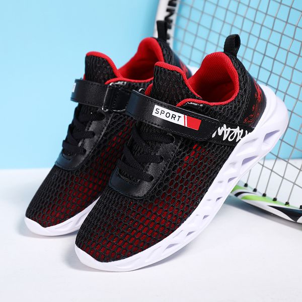 sneakers children shoes boys girls fashion sport child single mesh casual breathable kids running basketball, Black;red
sneakers children shoes boys girls fashion sport child single mesh casual breathable kids running basketball, Black;red