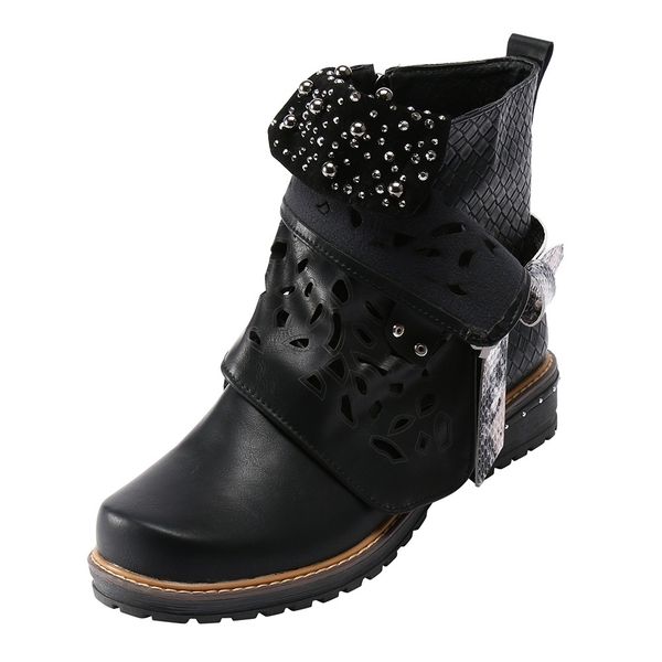 2018 women leather buckle hollow-out boots pearl oxford boot side zipper cowgirl boot winter keep warm short boots botas mujer, Black
2018 women leather buckle hollow-out boots pearl oxford boot side zipper cowgirl boot winter keep warm short boots botas mujer, Black