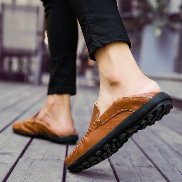 men casual leather shoes loafers boat shoes slip on fashion outdoor sneakers soft bottom leather flats plus size, Black
men casual leather shoes loafers boat shoes slip on fashion outdoor sneakers soft bottom leather flats plus size, Black