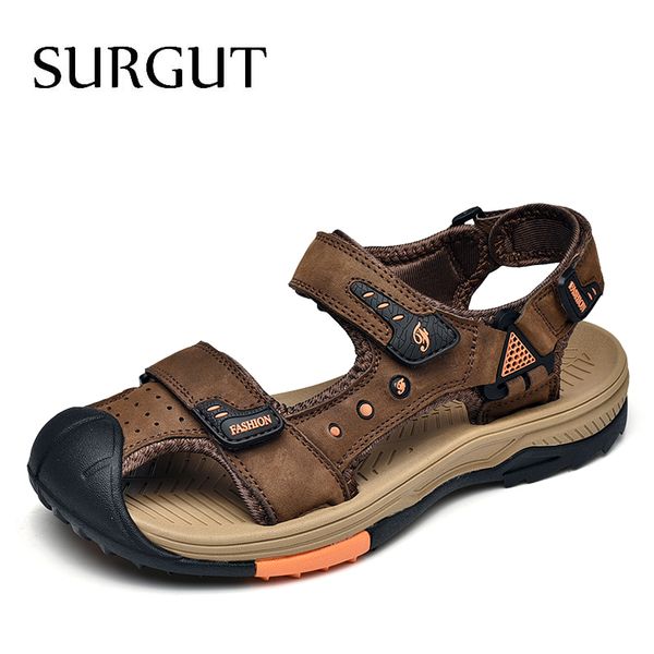 surgut summer men sandals genuine leather men casual shoes comfort leather sandals for beach shoes roman, Black
surgut summer men sandals genuine leather men casual shoes comfort leather sandals for beach shoes roman, Black