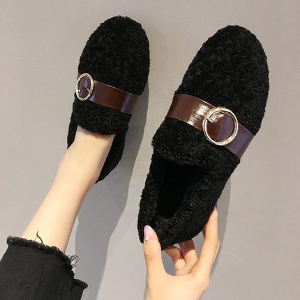 plush shoes women 2019 new fashion autumn and winter net red wild plus velvet lazy beanie shoes cotton, Black
plush shoes women 2019 new fashion autumn and winter net red wild plus velvet lazy beanie shoes cotton, Black