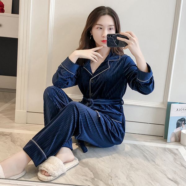 warm womens 2pcs sleep pants suit robe bath gown sleepwear sets casual pajamas autumn lady velour home wear nightwear l xl, Blue;gray
warm womens 2pcs sleep pants suit robe bath gown sleepwear sets casual pajamas autumn lady velour home wear nightwear l xl, Blue;gray