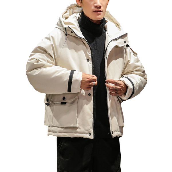 winter men's new tooling loose coat large pocket hooded jacket warm windbreaker parka male clothes, Black
winter men's new tooling loose coat large pocket hooded jacket warm windbreaker parka male clothes, Black