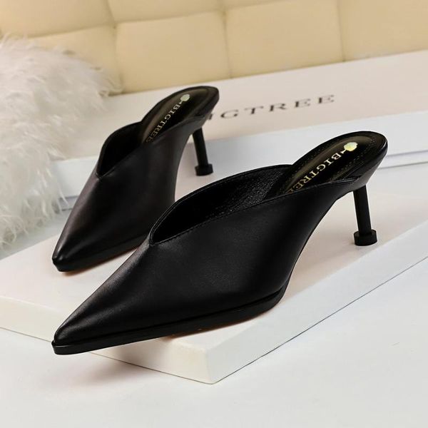 2020 fashion slip on slides women 6cm high heels yellow low heels sandals mules slipper platform party pointed toefetish shoes, Black
2020 fashion slip on slides women 6cm high heels yellow low heels sandals mules slipper platform party pointed toefetish shoes, Black