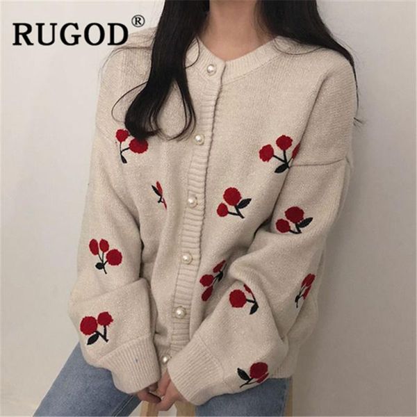rugod elegant pearl beading knitted cardigan women fashion single-breasted cherry printed loose cardigan korean oversized coat t200113
rugod elegant pearl beading knitted cardigan women fashion single-breasted cherry printed loose cardigan korean oversized coat t200113