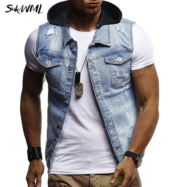 sukiwml mens vests 2018 new fashion chalecos de hombre slim fit denim vest men travel vest hooded sleeveless hoodie size m-2xl, Black;white
sukiwml mens vests 2018 new fashion chalecos de hombre slim fit denim vest men travel vest hooded sleeveless hoodie size m-2xl, Black;white