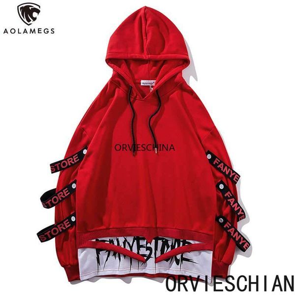 aolamegs hoodies men fake 2 pieces ribbons hooded high street pullover sweatshirt men fashion hip hop streetwear hoodie autumn, Black
aolamegs hoodies men fake 2 pieces ribbons hooded high street pullover sweatshirt men fashion hip hop streetwear hoodie autumn, Black
