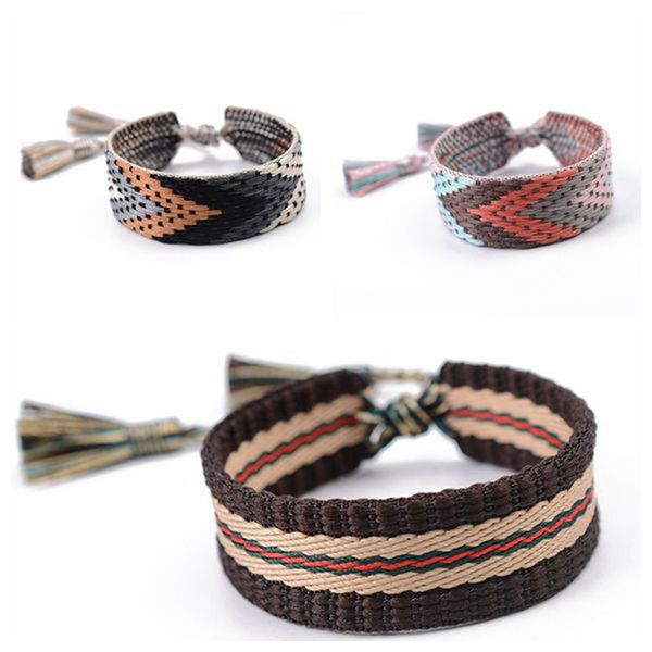 fabric handmade woven bracelets ethnic personalised tassel adjustable cotton woven jewelry men women friendship bracelets, Golden;silver
fabric handmade woven bracelets ethnic personalised tassel adjustable cotton woven jewelry men women friendship bracelets, Golden;silver