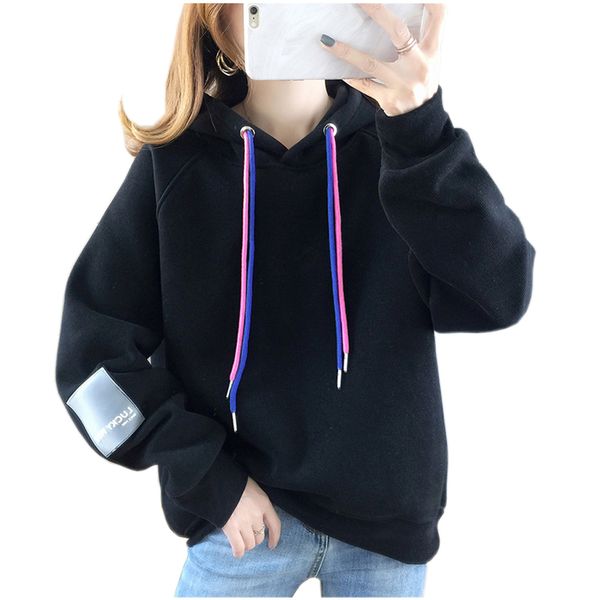 autumn winter fashion women hoodie sweatshirts solid color drawstring long sleeve casual thick pullover lady hooded, Black
autumn winter fashion women hoodie sweatshirts solid color drawstring long sleeve casual thick pullover lady hooded, Black