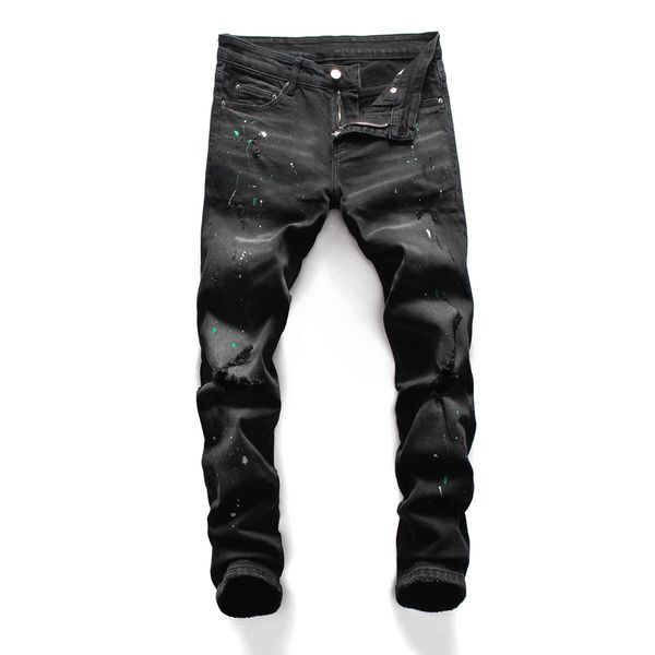 high street fashion мужские джинсы черный цвет slim fit эластичная краска дизайнер рваные джинсы мужчины высокое качество бренд хип-хоп homm, Blue
high street fashion мужские джинсы черный цвет slim fit эластичная краска дизайнер рваные джинсы мужчины высокое качество бренд хип-хоп homm, Blue